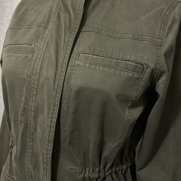 Universal Thread Cotton Jacket-XS-Snap Front-Adj Waist-Olive Green-Pockets-EUC - Picture 3 of 16